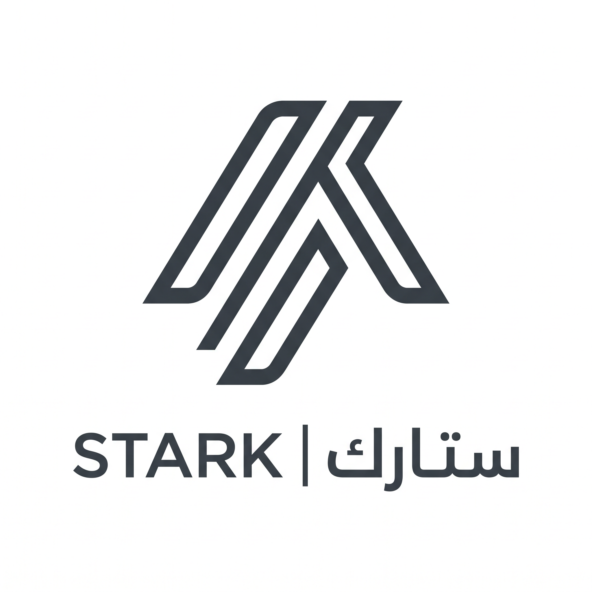 AI Design for Design a futuristic corporate logo for "STARK | ستارك".
Create a unique symbol using three parallel geometric lines with subtle directional deviations.
The design should symbolize:
- Artificial intelligence
- Energy systems
- Engineering precision
- Future technologies
The logo must appear:
- Lightweight
- Intelligent
- Minimal
- Iconic
Style:
Future industrial branding,
clean geometry,
perfect proportions.
Output:
Raw vector logo,
white background,
no effects,
no shadows.