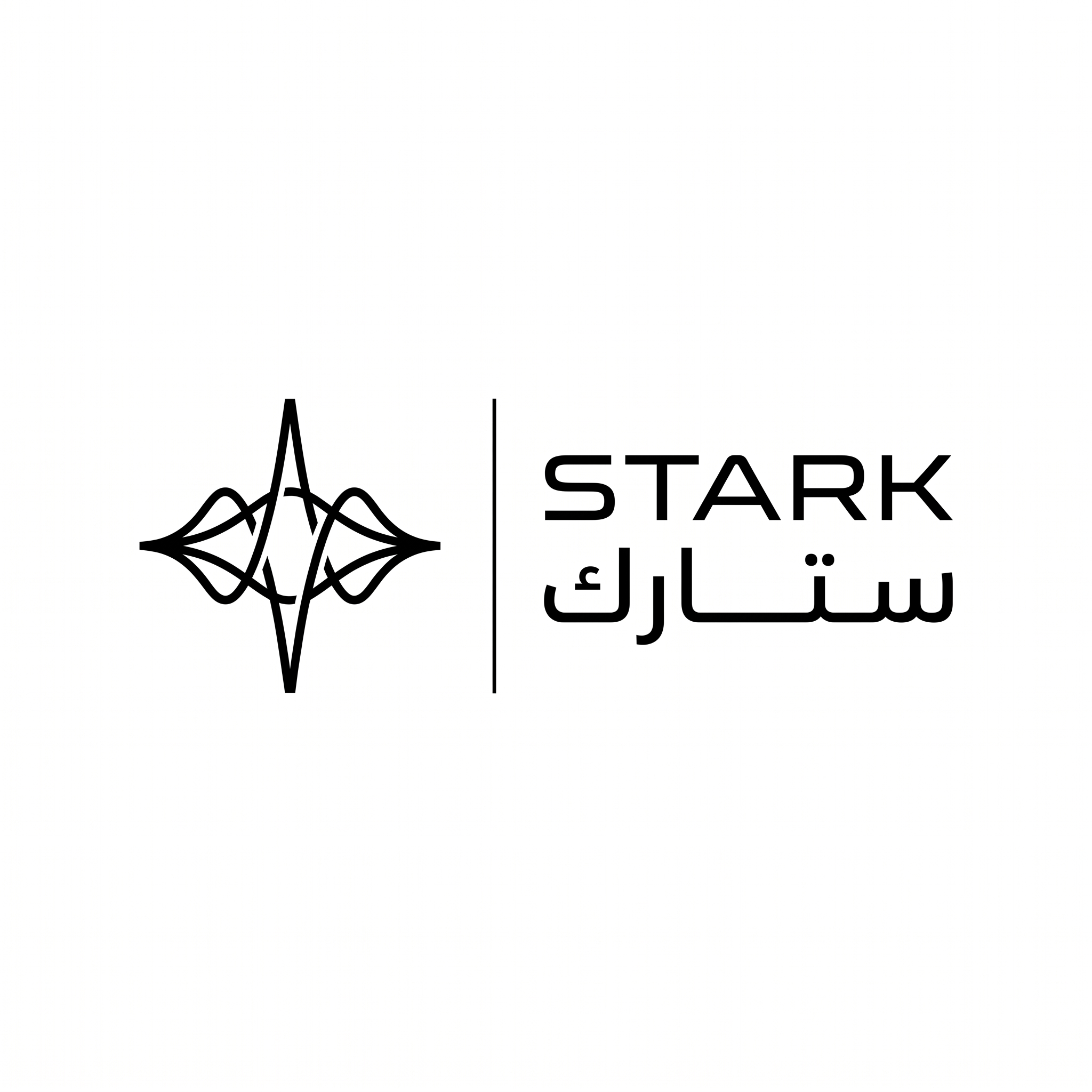 AI Design for Design a world-class futuristic minimalist logo for "STARK | ستارك".
Create a unique abstract symbol inspired by a silent energy pulse moving through space.
The symbol should be:
- Extremely simple
- Elegant
- Futuristic
- Memorable
- Technological
Design style:
Minimal line geometry,
subtle movement,
balanced proportions,
inspired by aerospace and future technology branding.
Avoid:
lightning bolts,
gears,
buildings,
electronics,
traditional engineering symbolism.
Typography:
Create a clean futuristic wordmark for "STARK" with matching Arabic "ستارك".
Presentation:
Raw logo concept,
pure white background,
flat vector artwork,
no shadows,
no mockups,
no gradients.