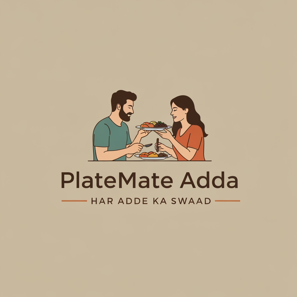 I want to make a Food & logo (Minimal & Simple)
"PlateMate Adda"
Tagline:- Har Adde Ka Swaad
Concept:- 2 Dost beth ke khana kha street par beth ke khana kha rahe hain aur table alg alg tarhe ki dish hain jaise burgur, pizza, noodles.
Cartoon character