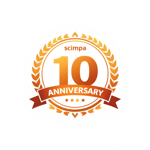 AI Design for logo scimpa 10 anniversary