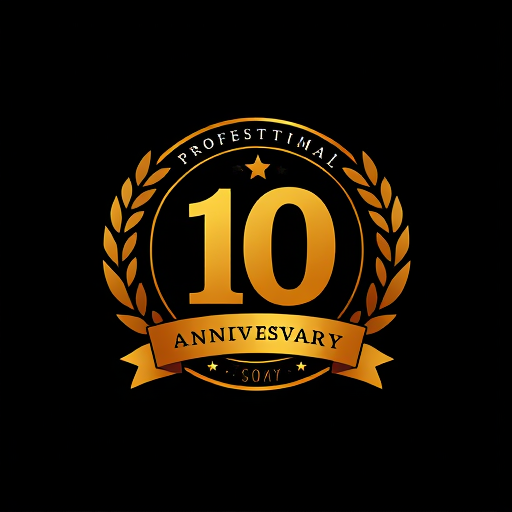 AI Design for logo scimpa 10 anniversary