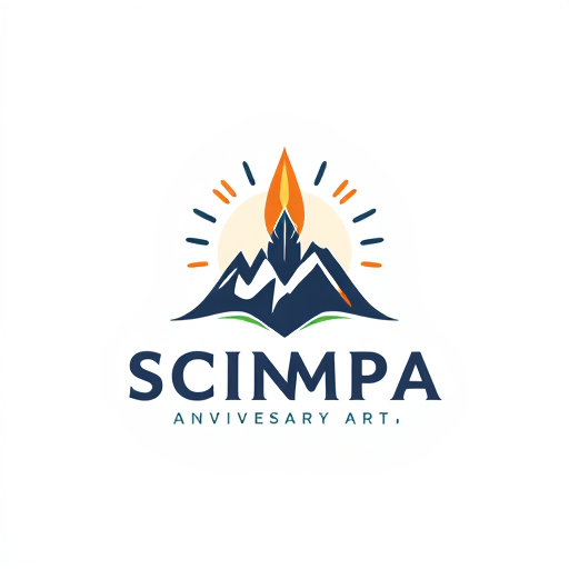 AI Design for logo scimpa annivesary art