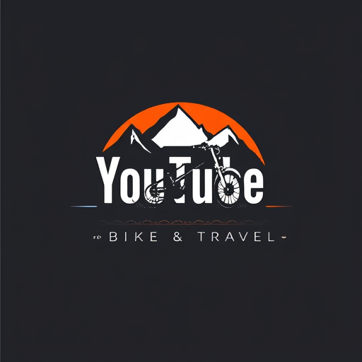 AI Design for creeate youtube logo for my channel that contain bike & travel