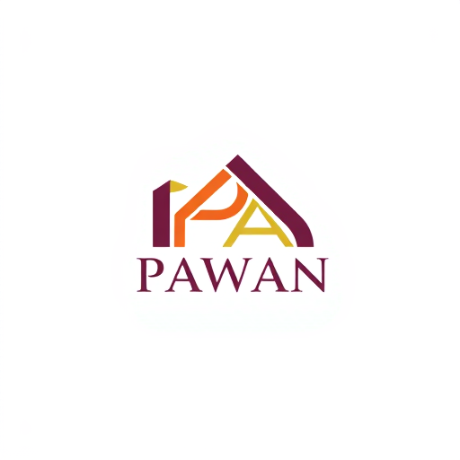 AI Design for its Pawan Association (Combine P and A on the behalf of this) it is a real estate association make it more simpler in terms of only i want "P" and "A" in the logo invert "A" and place it in the starting