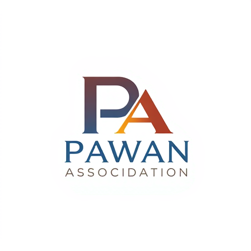 AI Design for its Pawan Association (Combine P and A on the behalf of this) it is a real estate association make it more simpler in terms of only i want "P" and "A" in the logo invert "A" and place it in the starting