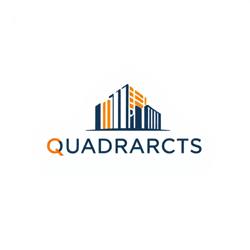 AI Design for make an architectural firm logo with this name QUADRARCTS