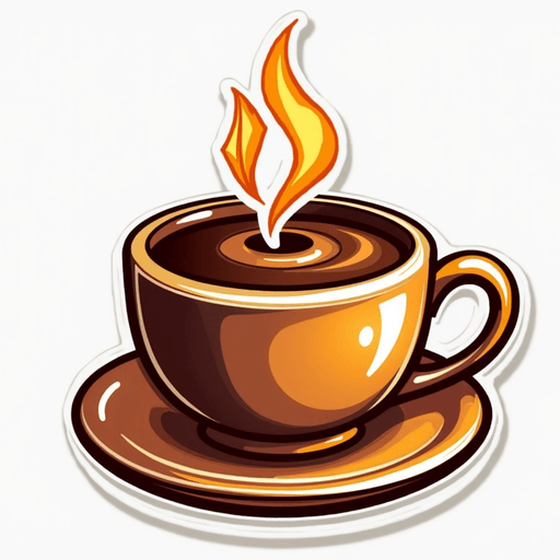 AI Design for Coffee from Nazareth, sticker like, 2d, shiny colors