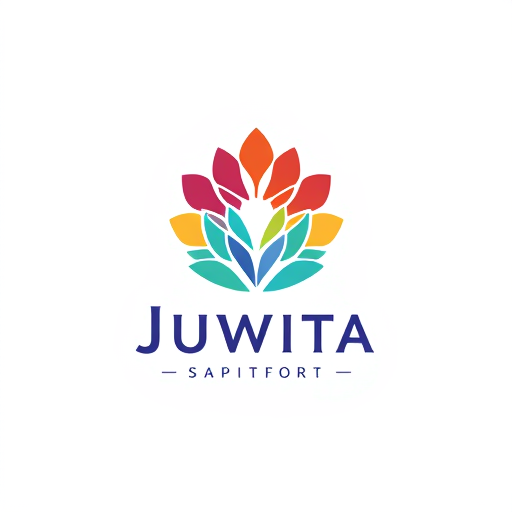 AI Design for reate a logo with t the name Juwita Sapitri