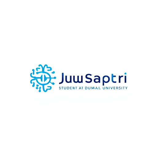 AI Design for reate a logo with the AI code, the name Juwita Sapitri, a student at Dumai University