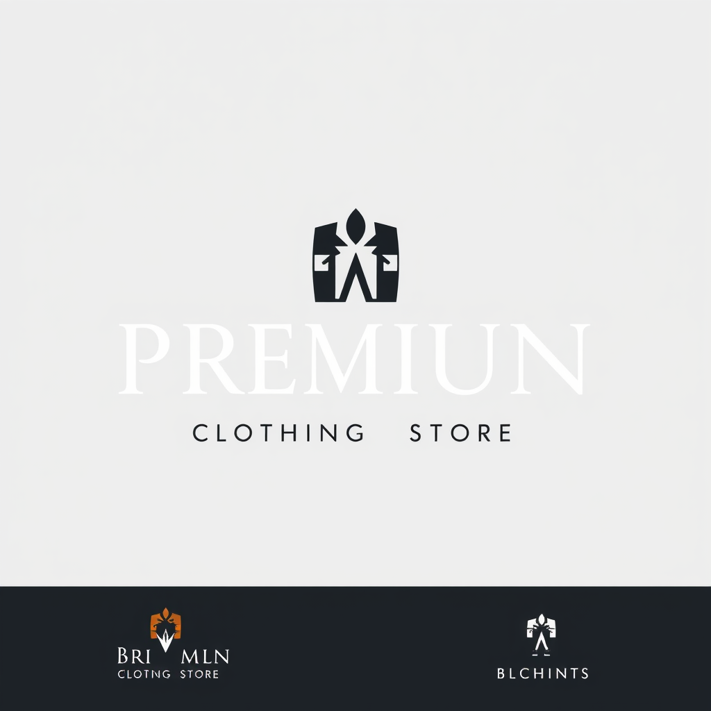 AI Design for create a logo using the image given and this logo has to be minimalist and elegant and it is for a premium clothing store