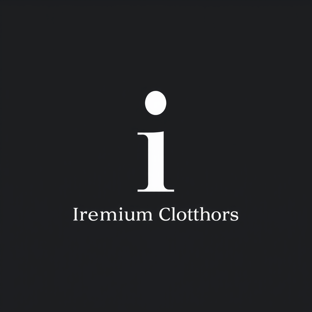 AI Design for create a logo using the letter i and this logo has to be minimalist and elegant and it is for a premium clothing store