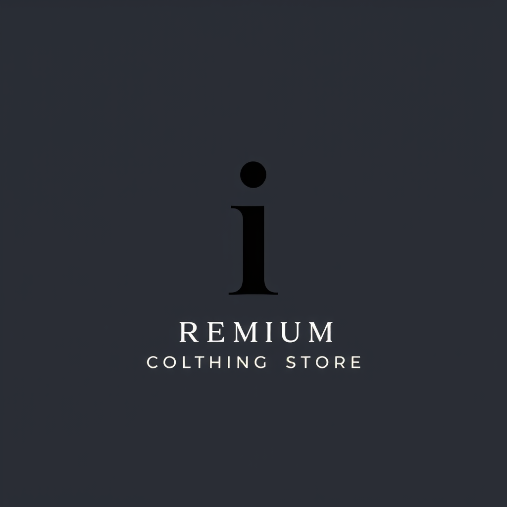 AI Design for create a logo using the letter i and this logo has to be minimalist and elegant and it is for a premium clothing store
