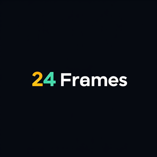 AI Design for 24Frames studio logo for latest trending logo in Camera icon