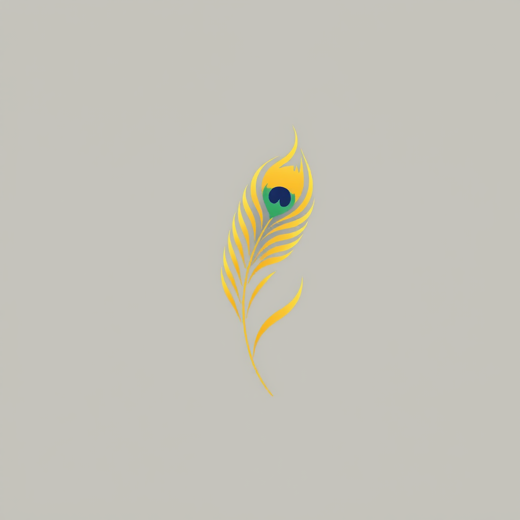 AI Design for I want a logo of this kind as a peacock feather for a gold brand