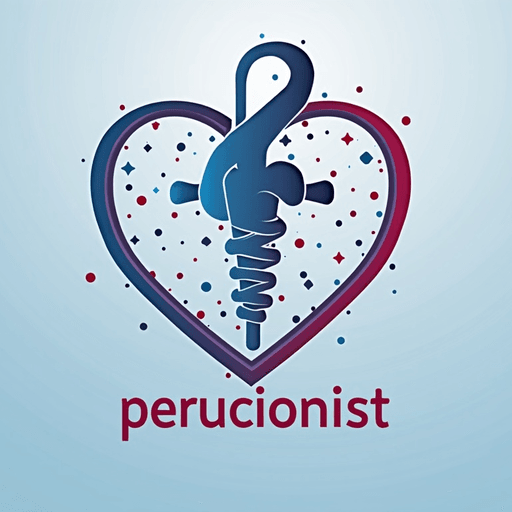 AI Design for Logo for a heart lung machine with an operator. Add text "perusionist"