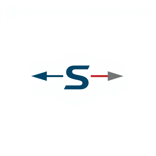 AI Design for A bold "S" with arrow tips on both ends, indicating forward movement and progress.