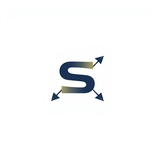 AI Design for A bold "S" with arrow tips on both ends, indicating forward movement and progress.