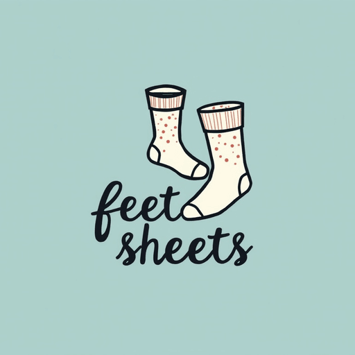 AI Design for Logo for a brand that is called feet sheets for a sock company