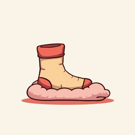 AI Design for Logo for a brand that is called feet sheets for a sock company, have the socks illustrated on shoes that resemble a miniture bed