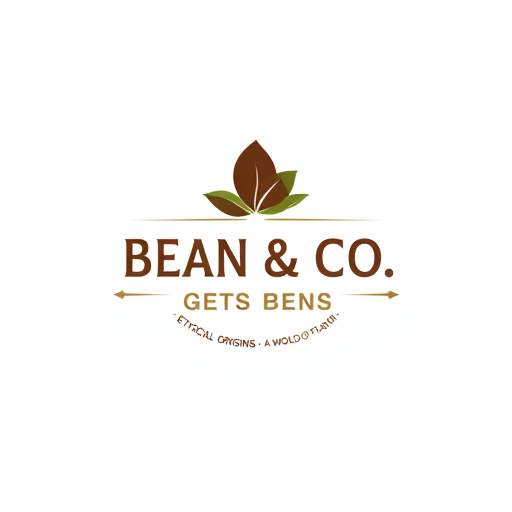 AI Design for bean & co. a coffee beans business with a tagline "Exceptional Coffee. Ethical Origins. A World of Flavor."