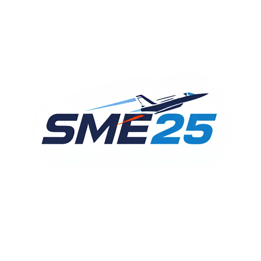 AI Design for bold logo with text "SME 25" but add a text that says "GO" in the back of "25", bold text, add a jet fighter plane maneuvering near the logo and leaves a smoke trail