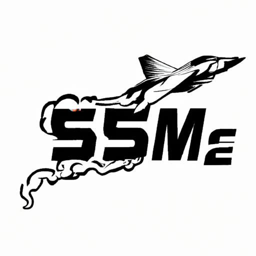 AI Design for a bold logo with the text "SME 25", bold text, add a jet fighter plane maneuvering near the logo and leaving a smoke trail
