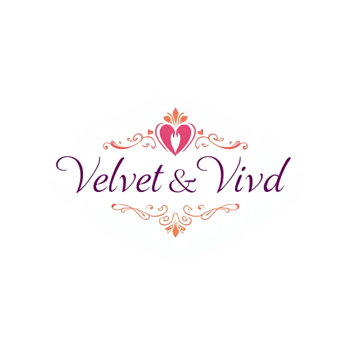 AI Design for design a logo for my company named as 'Velvet & Vivd' which deals in women body care