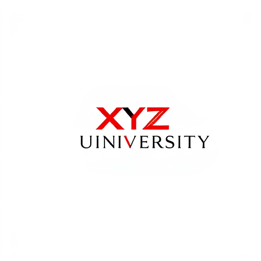 AI Design for XYZ UNIVERSITY Symbol: symbolizing strength, growth, and high aspirations.Colors: red (professional and reliable).White background