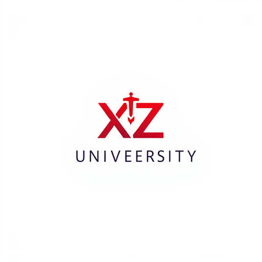 AI Design for XYZ UNIVERSITY Symbol: symbolizing strength, growth, and high aspirations.Colors: red (professional and reliable).White background