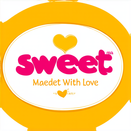 AI Design for a sweet brand callled sweet mooeit anda have this sentese around the logo:Sweet Treats Made With Love