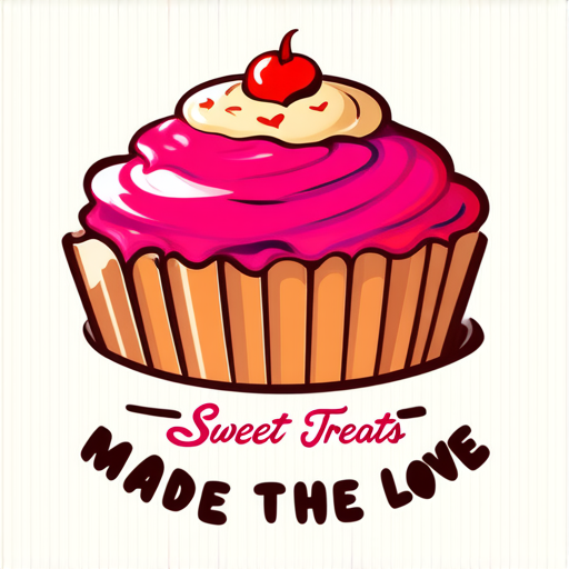 AI Design for a sweet logo with Sweet Treats Made With Love aroun the logo