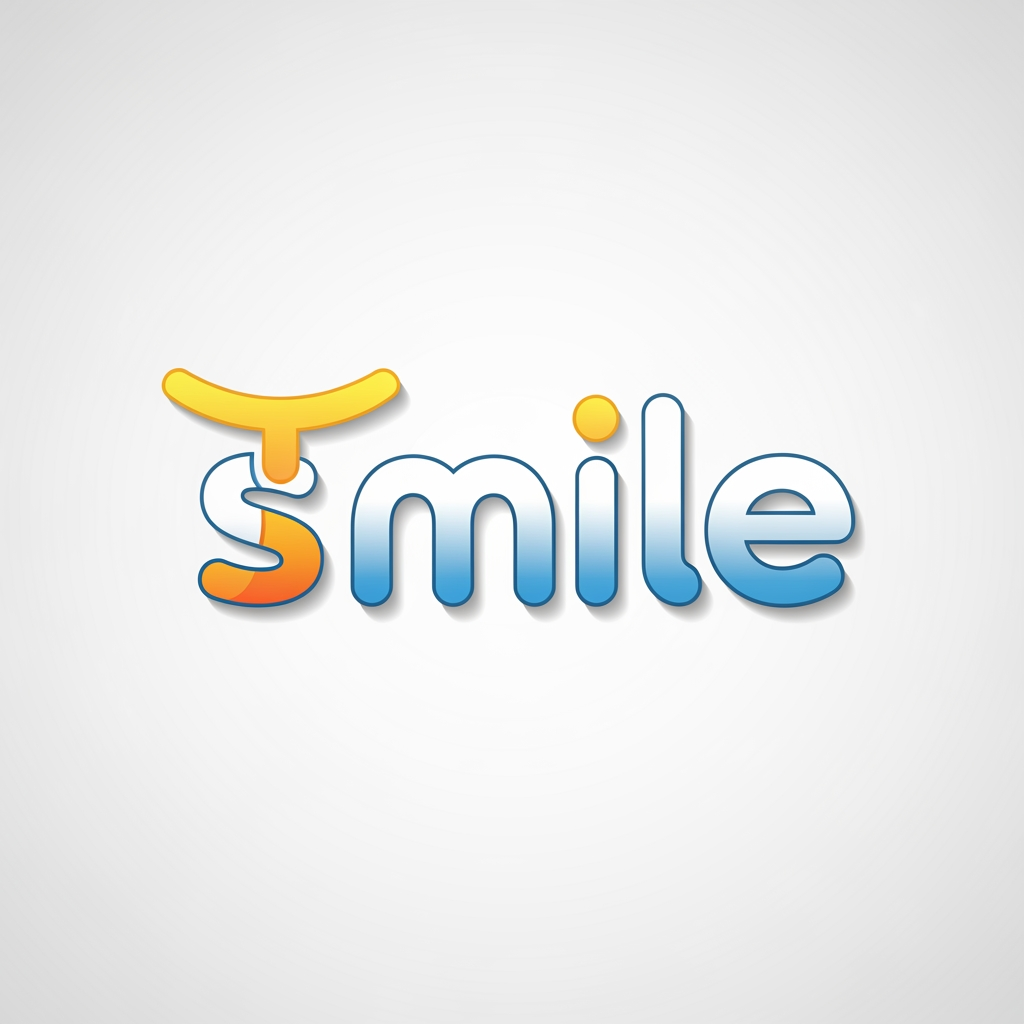 AI Design for T text ko smile vector typographic logo crate kero