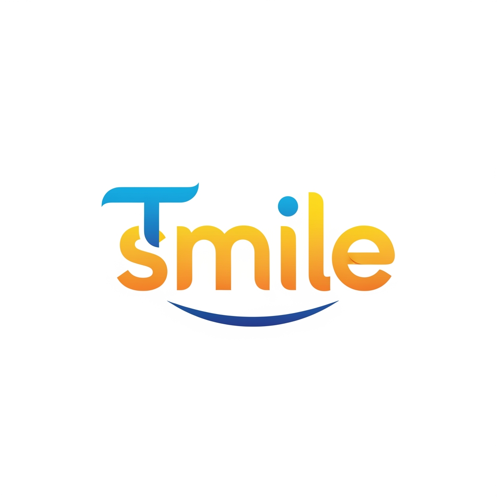 AI Design for T text ko smile vector typographic logo crate kero