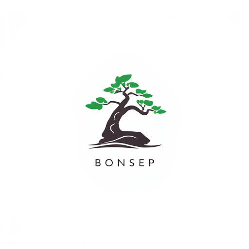 AI Design for simple minimalistic bonsai shop logo コm