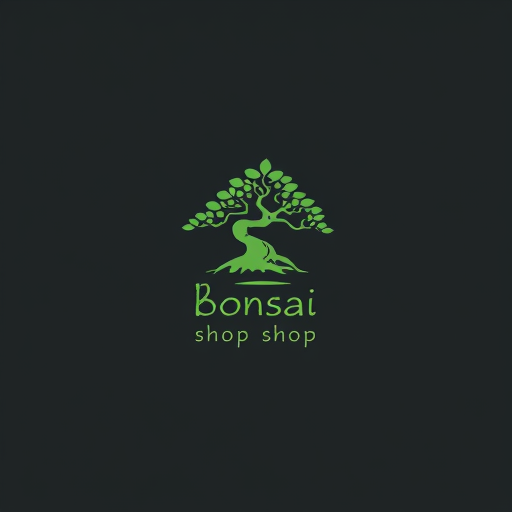 AI Design for simple minimalistic bonsai shop logo