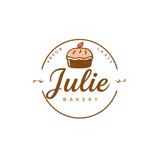 AI Design for logo toko bakery julie