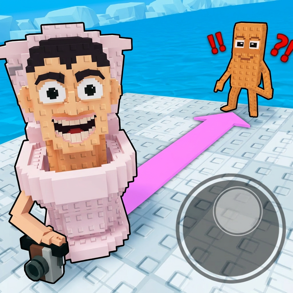 replace the bunny penguin with this brainrot and replace the red penguin with this brainrot do not alter the scene/positioning/size increase the image quality slightly to 1080p