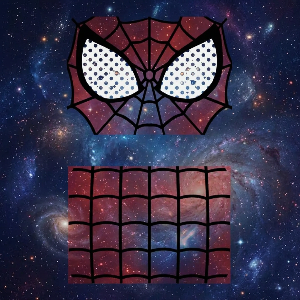 AI Design for make a dope cosmic spiderman version of this in the same art style