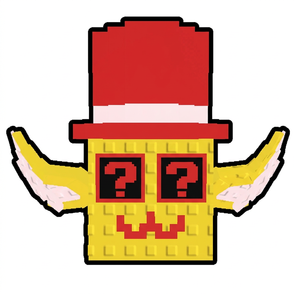 make this lucky block face forward DO NOT CHANGE ANYTHING ELSE