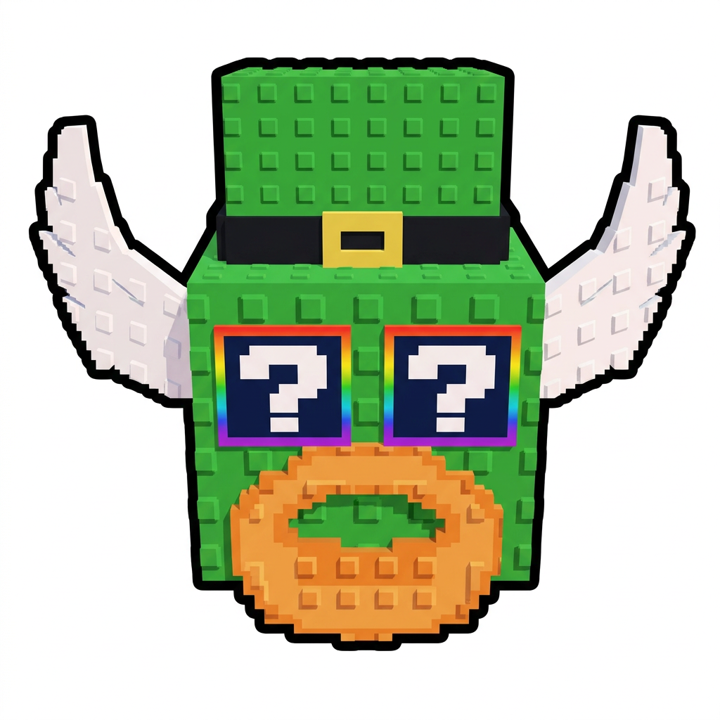 make this lucky block face forward exactly like this rainbow lucky block DO NOT ALTER THE DESIGN OF THE EASTER LUCKY BLOCK