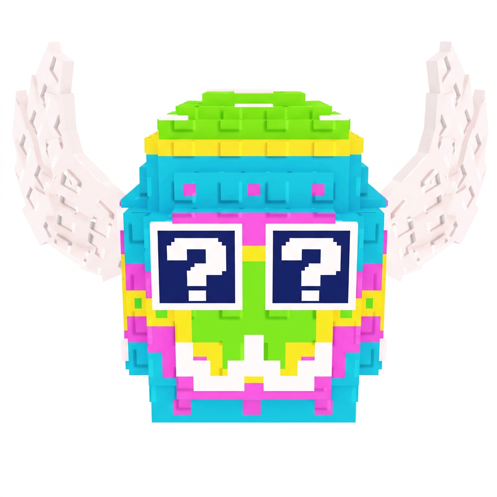 make this lucky block face forward exactly like this rainbow lucky block DO NOT ALTER THE DESIGN OF THE EASTER LUCKY BLOCK