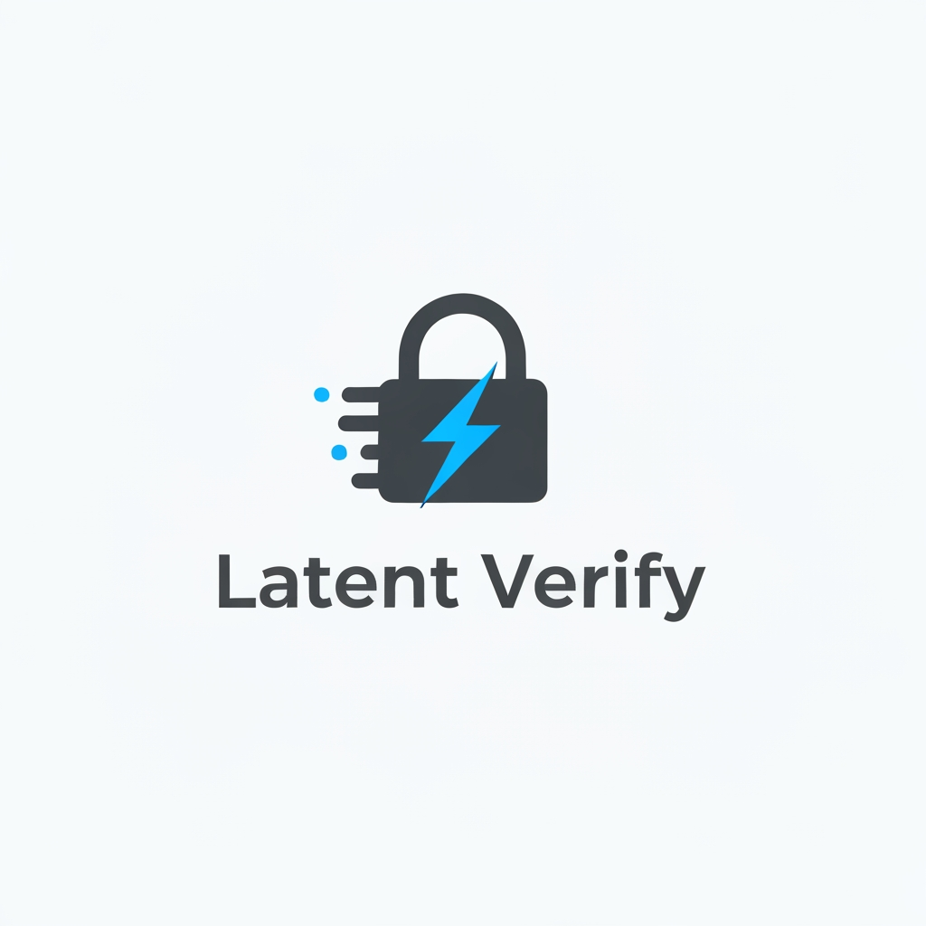 AI Design for create me alogo unique and small minimal asrgetic logo for my platorm that is latent verify