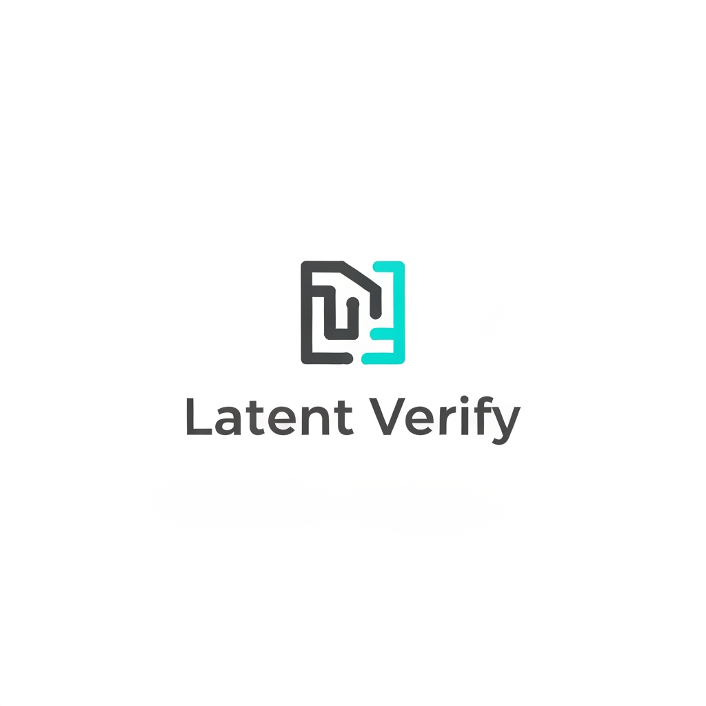 AI Design for create me alogo unique and small minimal asrgetic logo for my platorm that is latent verify