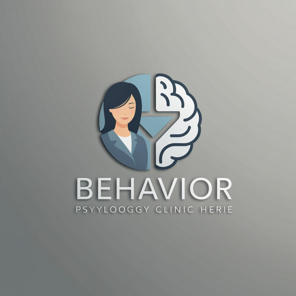 AI Design for I want to create a logo for the brand name behind the behavior It's a psychological based clinic I want psychology symbol at the center and also at a female figure, female face or icon or female which suits better with the main psychology logo