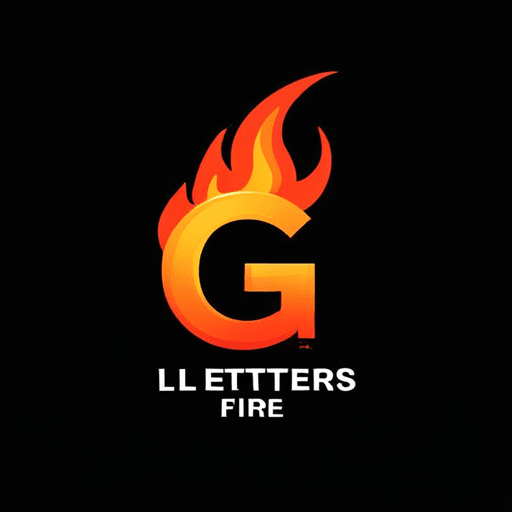 AI Design for The letters G and L on fire 