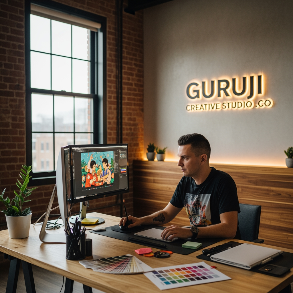 AI Design for Guruji Creative Studio .CO
Graphic designer