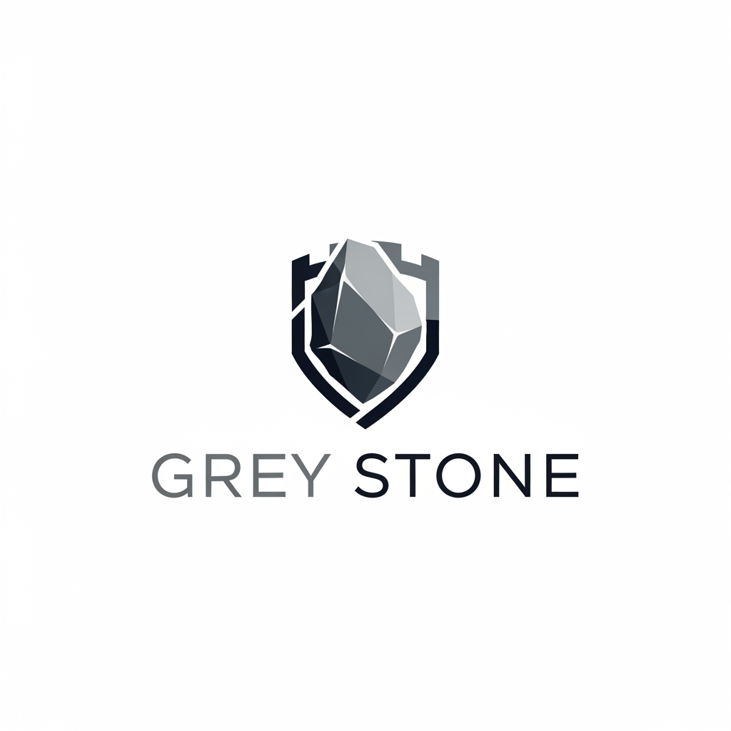 AI Design for okay so i have a security service company and its name is GREY STONE. and i want you to generate logo for it. it should look premium