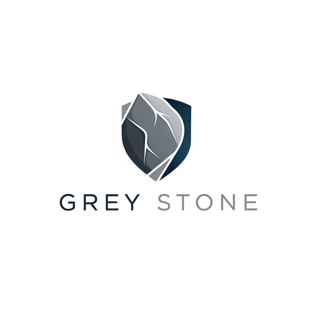 AI Design for okay so i have a security service company and its name is GREY STONE. and i want you to generate logo for it. it should look premium