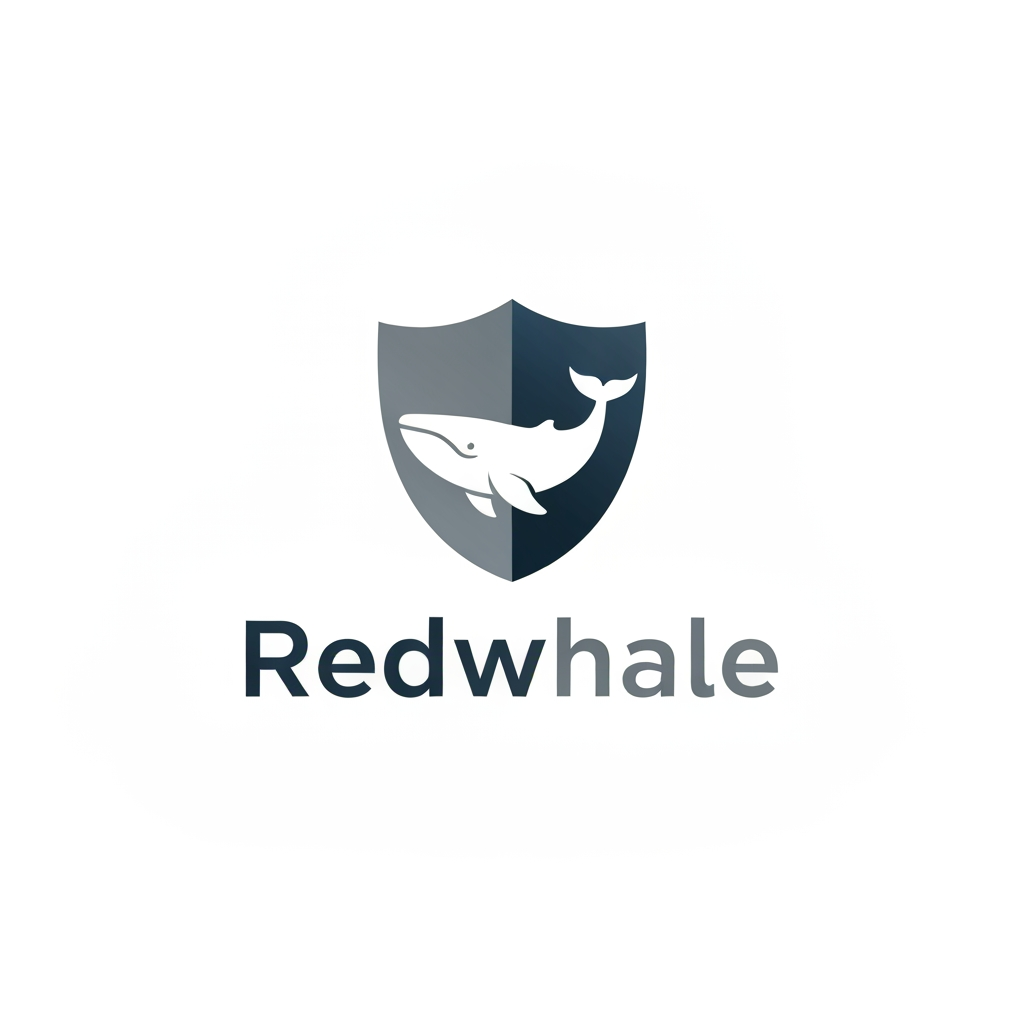 AI Design for Create a Redwhale logo thats simple and clean, focused on cybersecurity