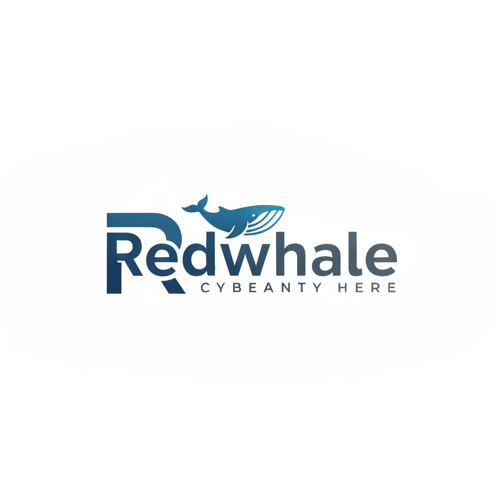 AI Design for Create a Redwhale logo thats simple and clean, focused on cybersecurity